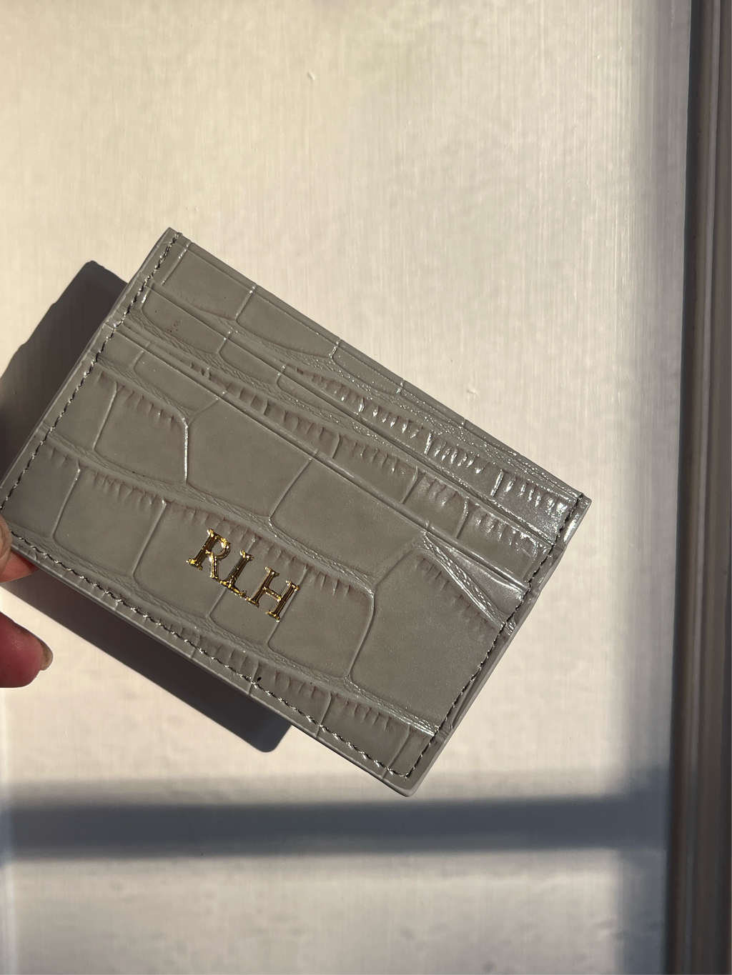 Grey Croc Cardholder