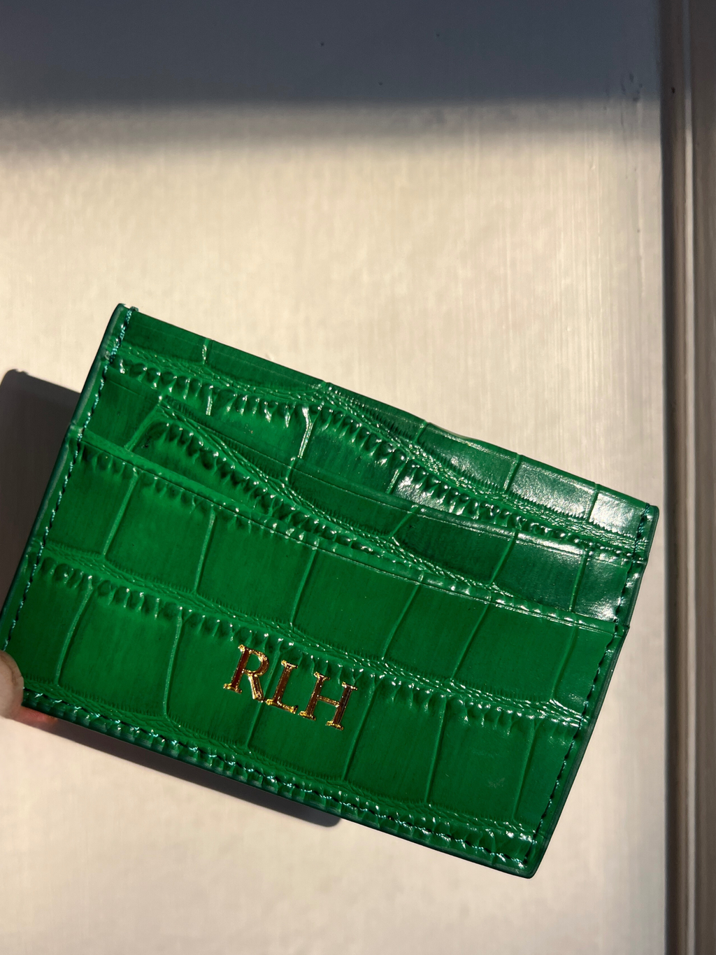 Green Croc Cardholder