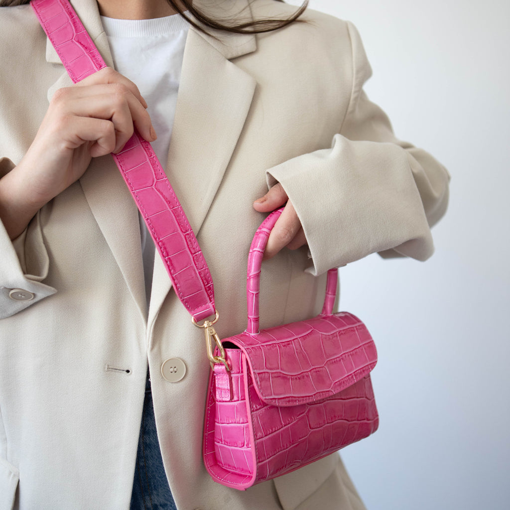'LA' Grab Bag | Pink Glossy Croc