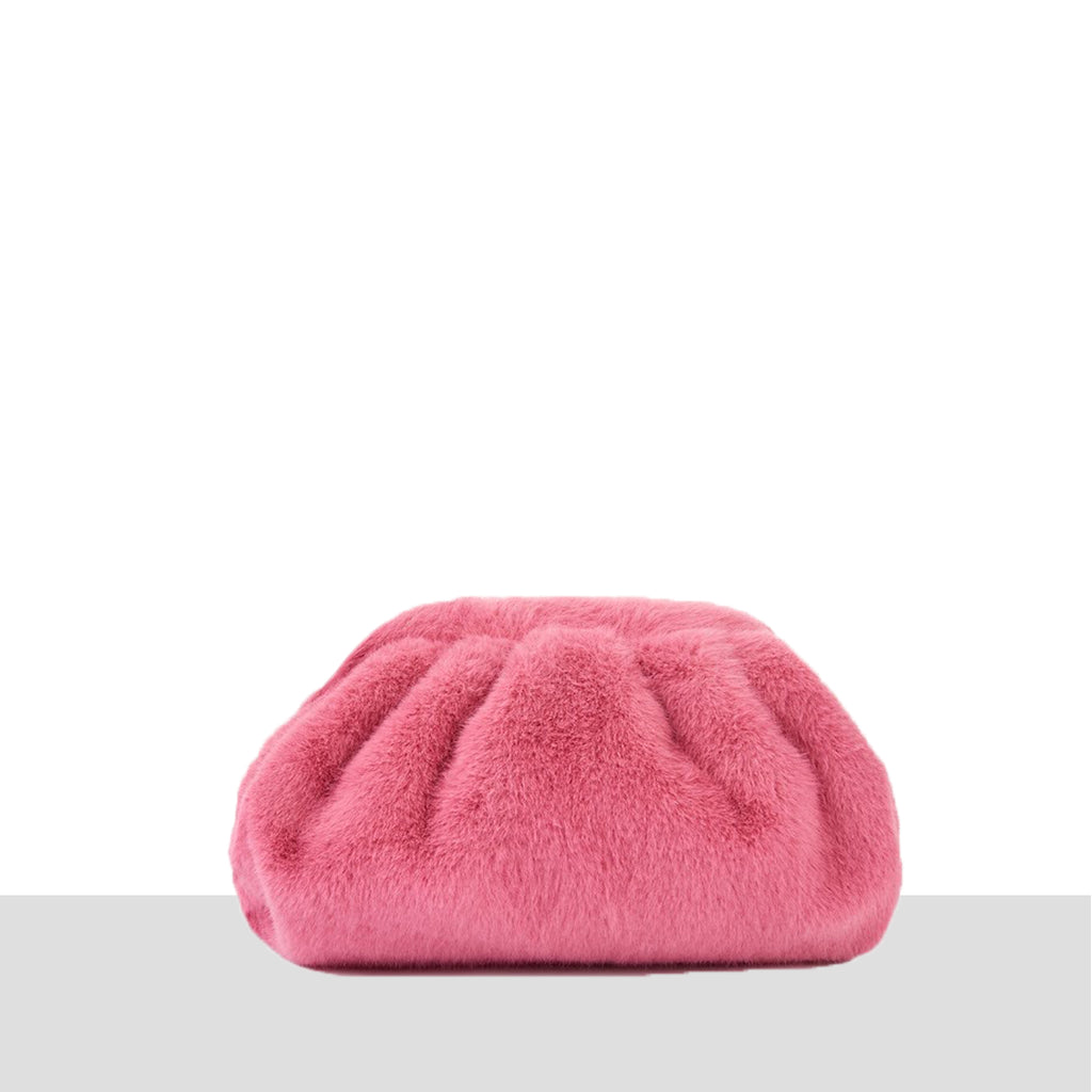 'Kyoto' Pink Faux Fur Mini Bag