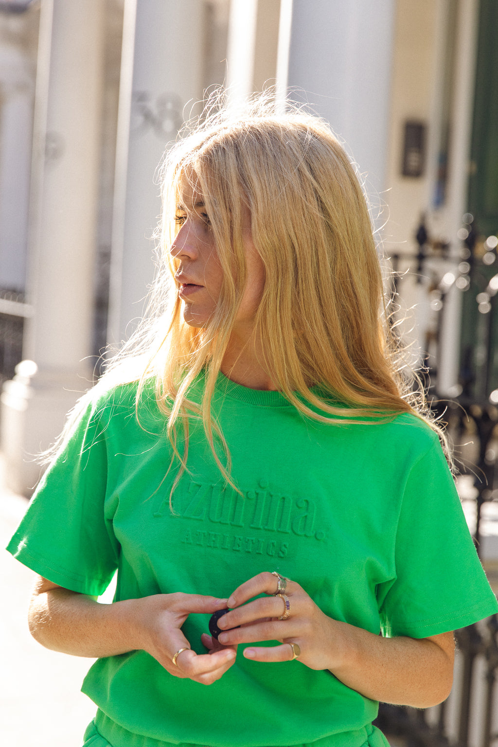 Athletics Embossed T-Shirt | Hot Green